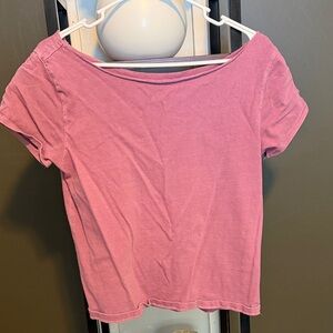 Aeropostale Pink Off the Shoulder Women's Tee